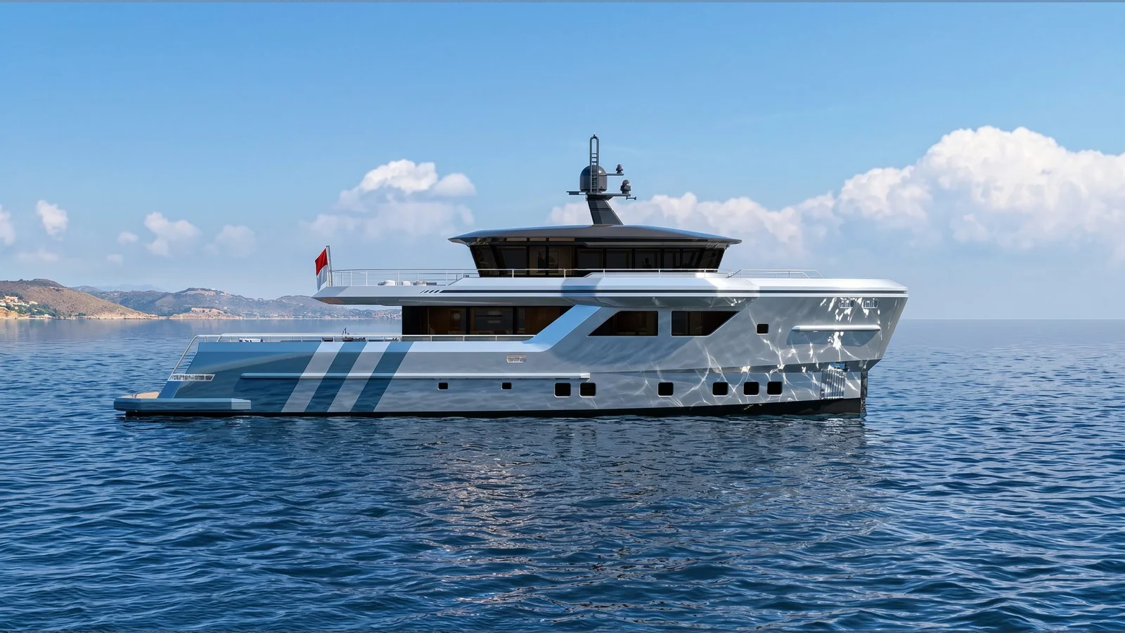 Antonini Navi XPD95 w oficjalnej wizualizacji projektu stoczni