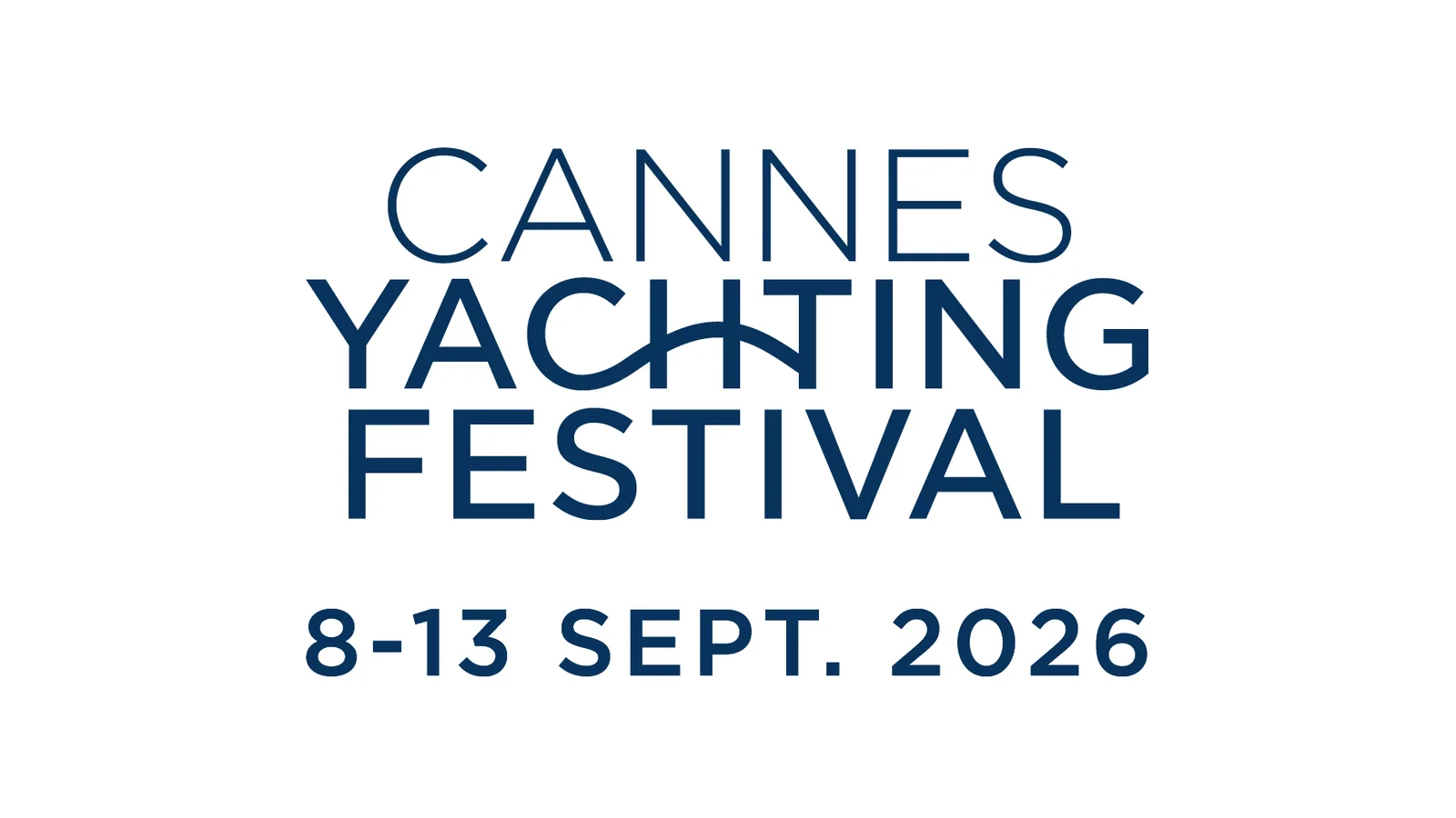 Oficjalne logo Cannes Yachting Festival 2026 z datami 8–13 września