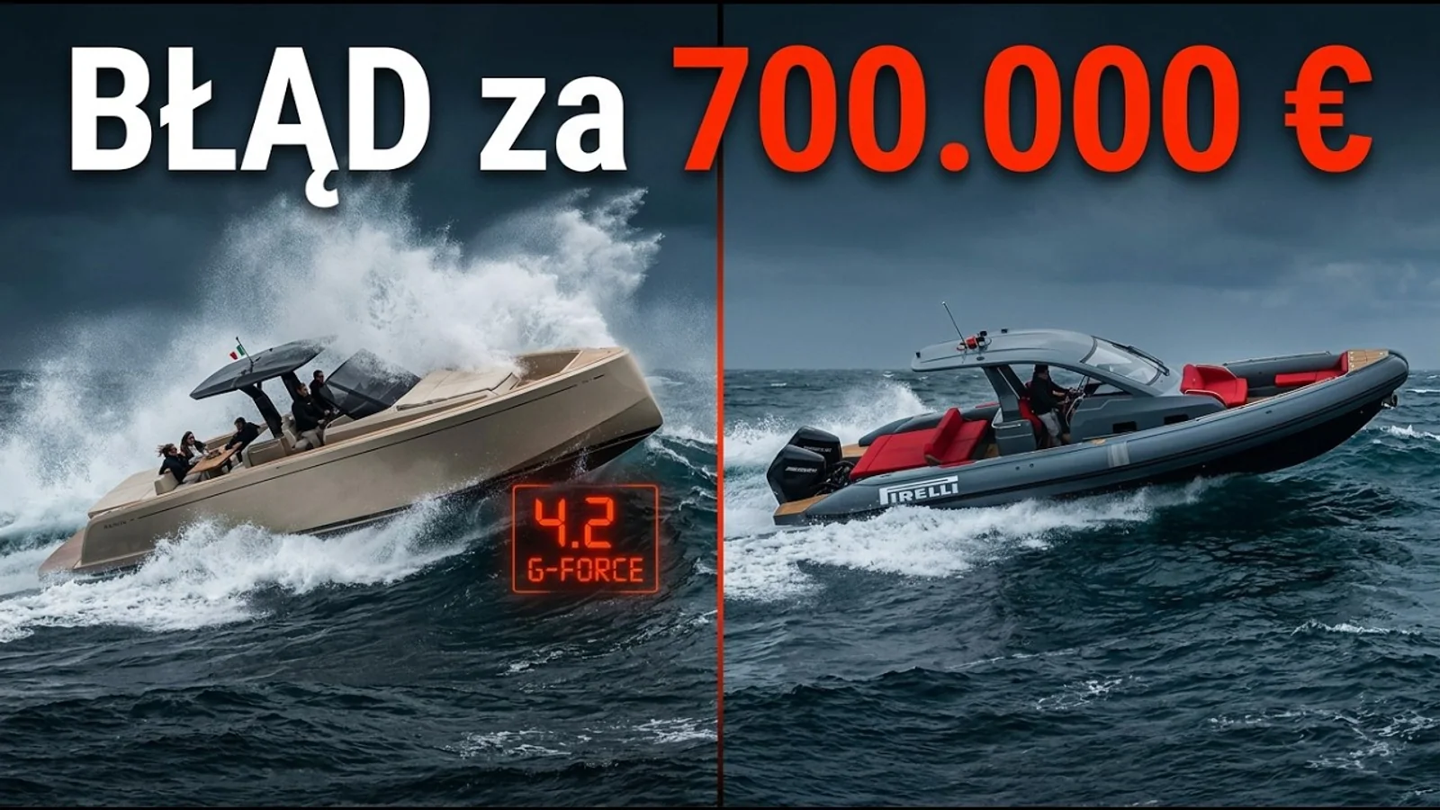 Miniatura filmu W Yachts porównującego Pardo 43 i Pirelli 42 na fali