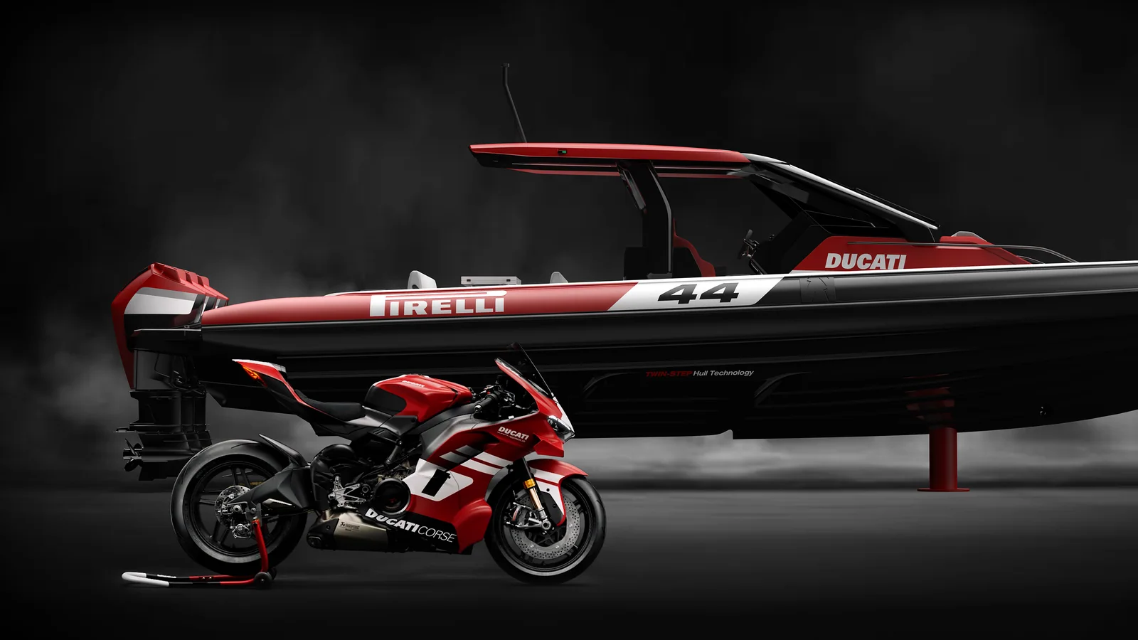Pirelli 44 Ducati Edition w oficjalnym ujęciu z czerwonym motywem Ducati